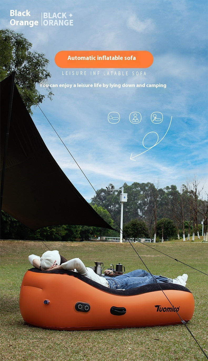 Automatic Inflatable Sofa Floatation Bed Outdoor Camping Portable Lazy Lunch Break Floor Shop Home Airbed