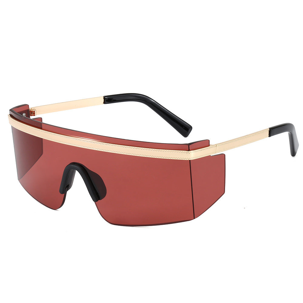 Fashion Big Metal Frame Goggles