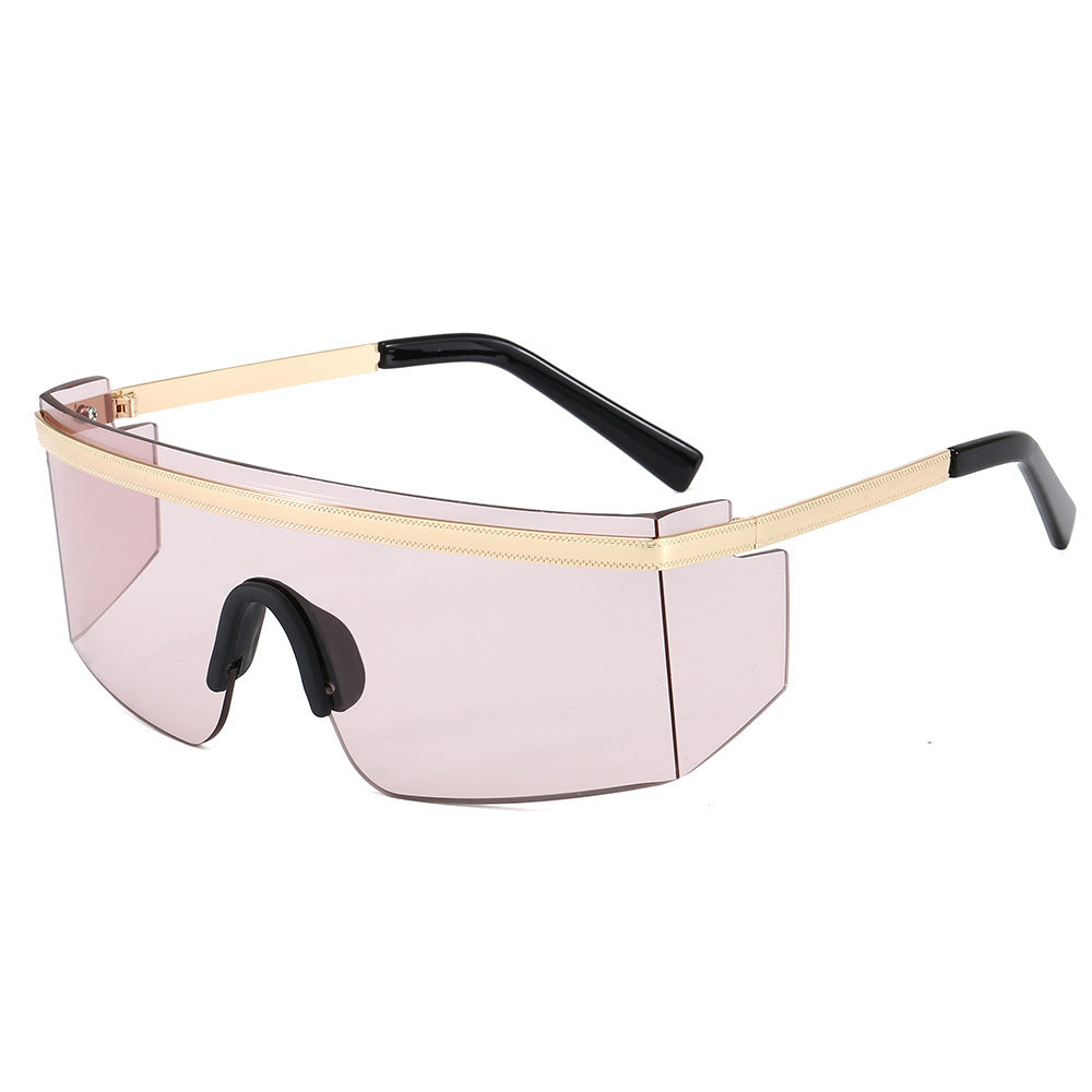 Fashion Big Metal Frame Goggles