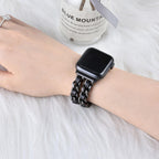 Compatible with Apple, Strap Cuban Link Bracelet IWatch Leather  Metal Strap