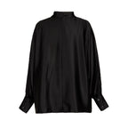 Fashion Bowknot Lace-up Long Sleeve Loose Shirt