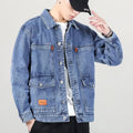 Fashion Smoky Gray Vintage Denim Jacket Men