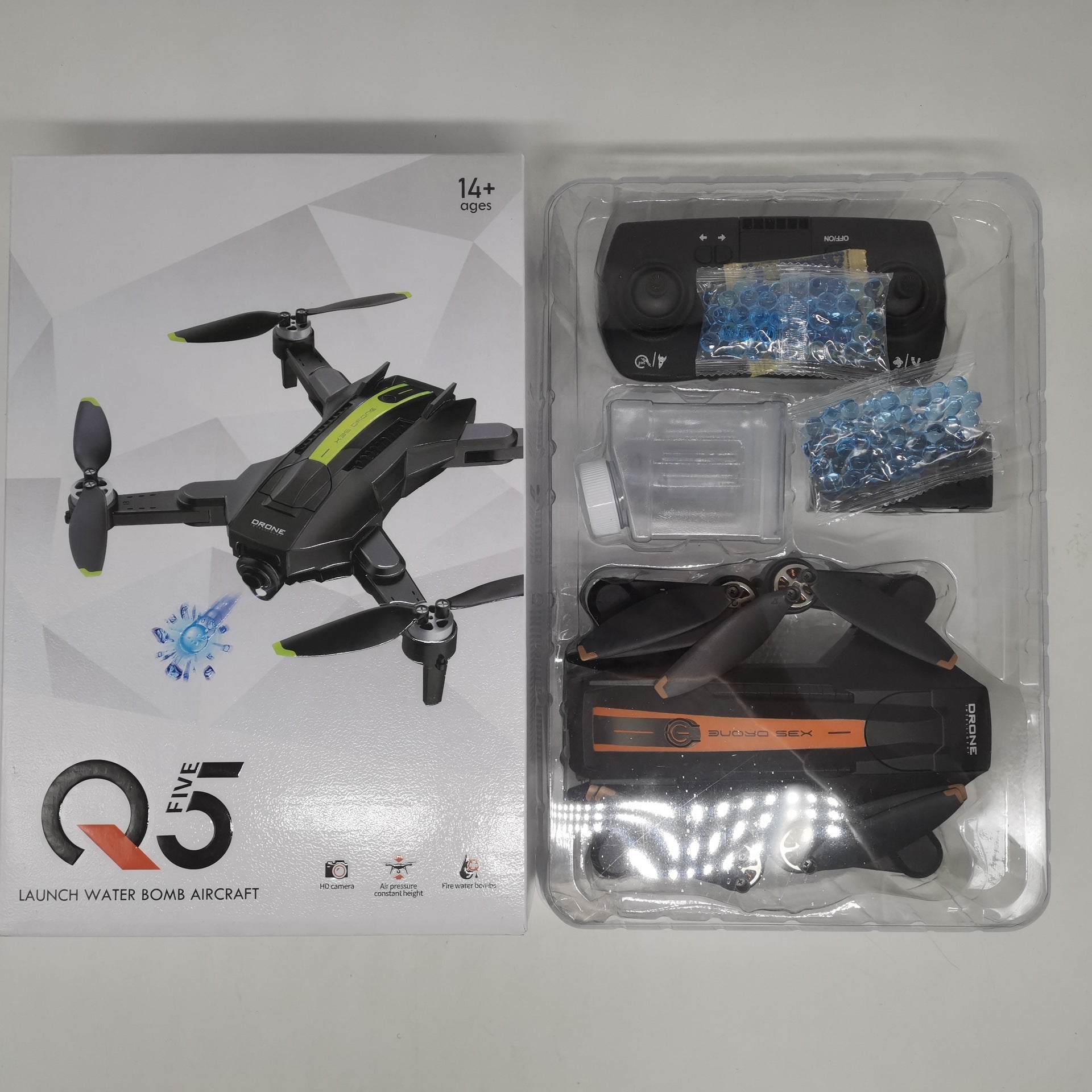 Brushless Double-shot Aerial Photography Water Bomb Interactive Folding Remote-controlled Unmanned Vehicle